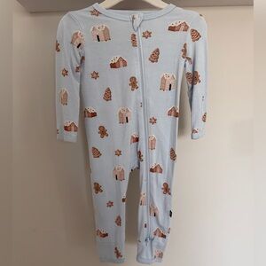 Kyte BABY Gingerbread Village Kids Zipper Romper One Piece Pajamas